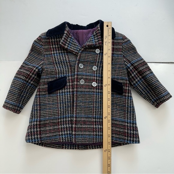 Vintage Breman And Tanner Union Made Girls Plaid‎ Wool Coat Size 3 Made In USA - Picture 12 of 14